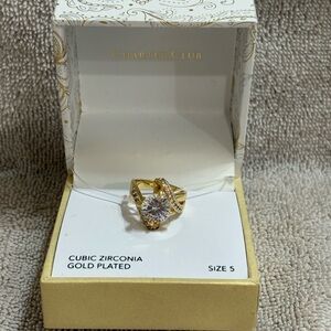 Charter Club Gold Floral Cluster Ring